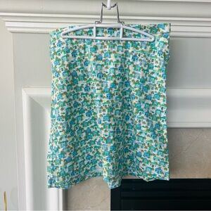 J Jill A line Beach House Print Skirt with pockets
